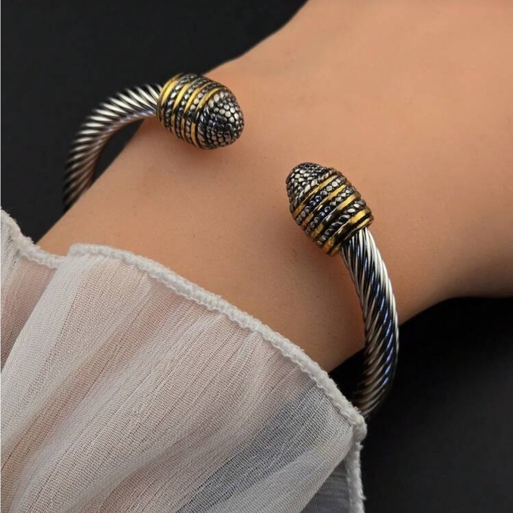 Elegant Stainless Steel Cuff Bangle Bracelet